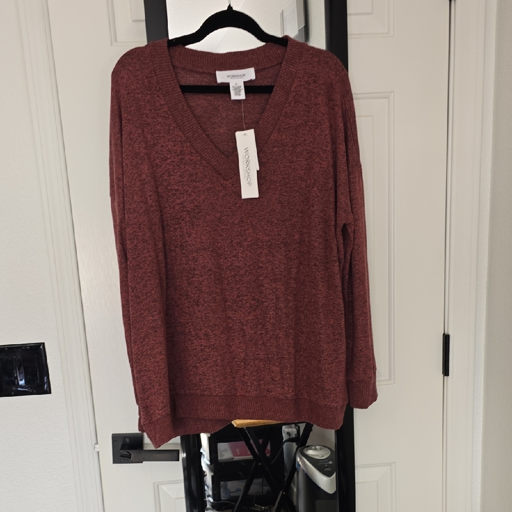 Workahop Deep V-Neck Sweater Sz Xl Nwt